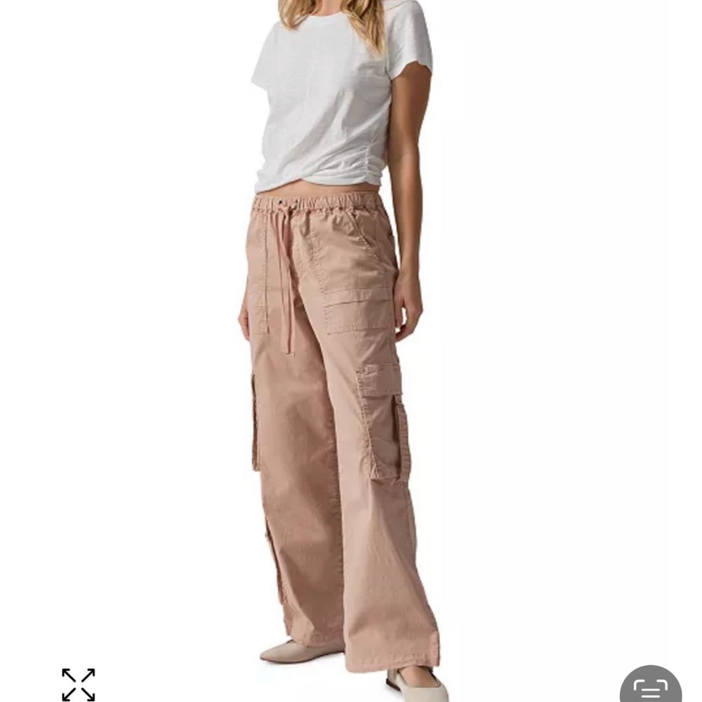 Sanctuary Light Pink/Tan Pants with drawstring to make them joggers at hem